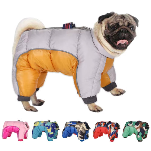 Thicken Warm Dog Clothes for Dogs Winter Puppy Pet Dog Coat Jacket Waterproof Reflective Clothing for Dogs French Bulldog Pug