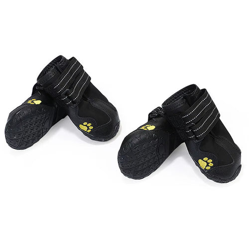 Waterproof Dog Shoes Anti-Slip Rubber Dog Booties for Summer Hot Pavement Winter Snow Dog Boots Paw Protector Reflective 4Pcs